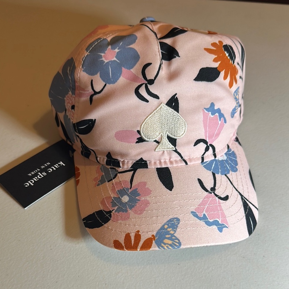 NWT Kate Spade Pink Floral Cap